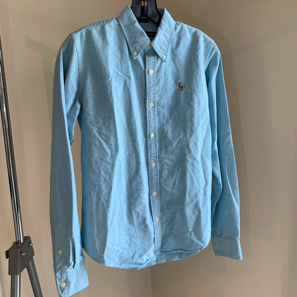 🌸🌸Ralph Lauren Button Down Blouse (Rare Logo)